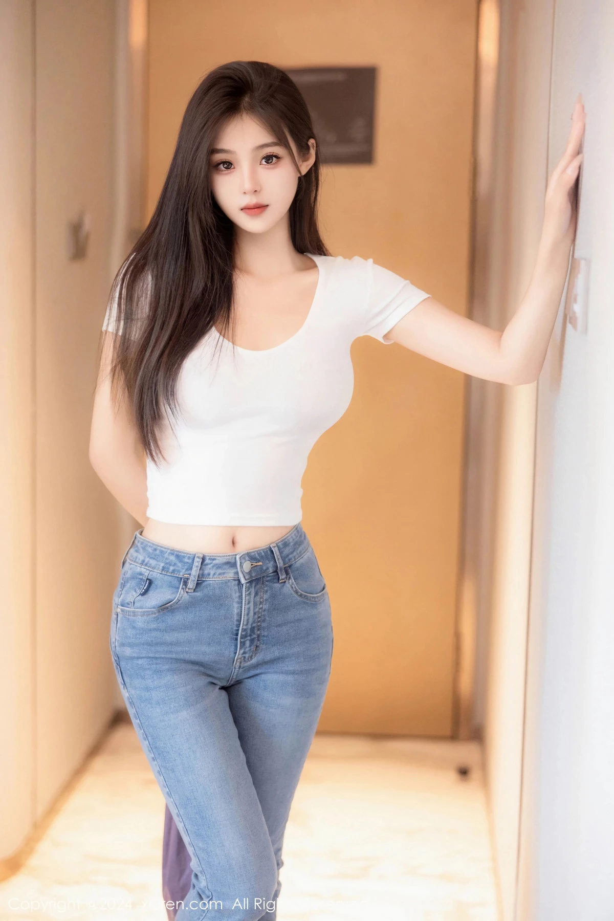 [秀人网] 2024.04.29 No.8467 周周不吃香菜 新人牛仔裤  第12张