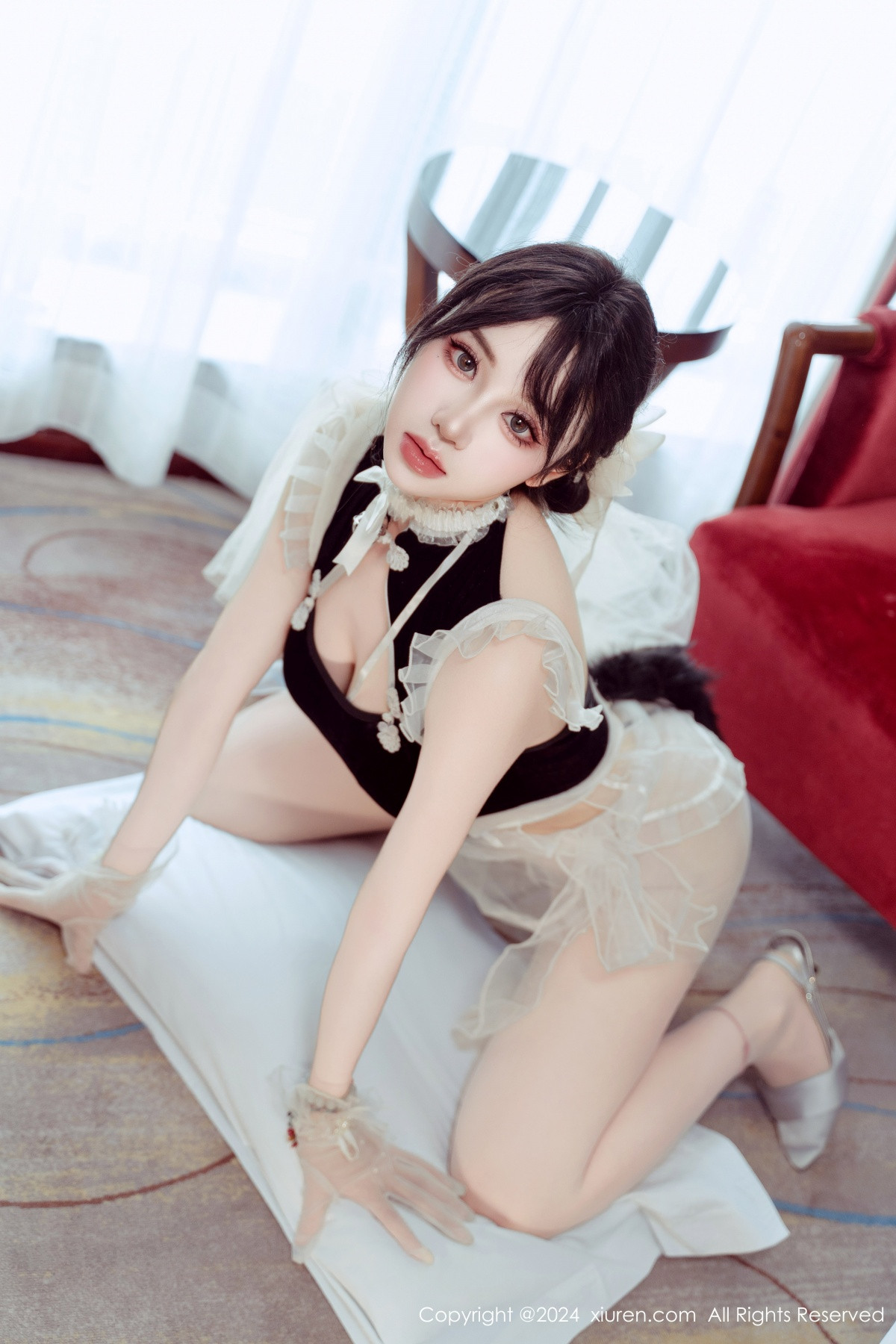 [秀人网] 2024.09.24 No.9197 汐汐爱吃草莓 丝袜美臀  第20张