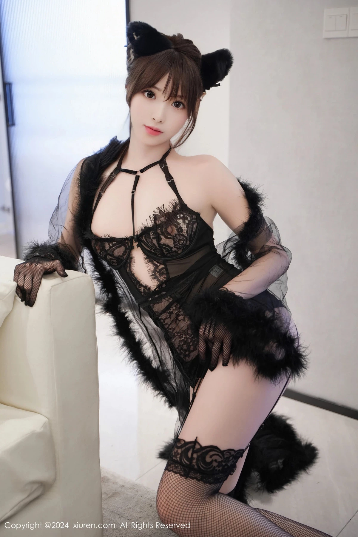 [秀人网] 2024.03.27 No.8297 梦灵儿Mini 黑丝性感  第25张