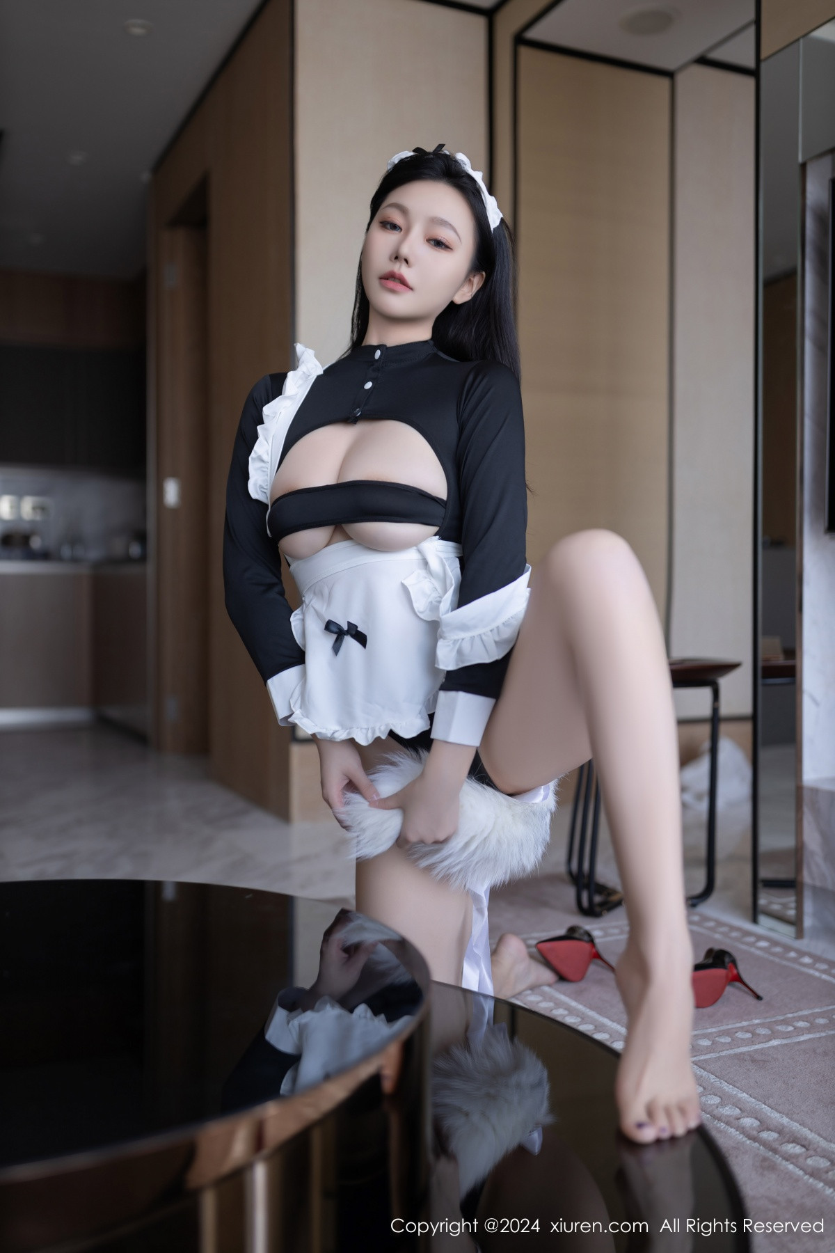 [秀人网] 2024.06.18 No.8720 安然anran 黑丝美腿  第33张