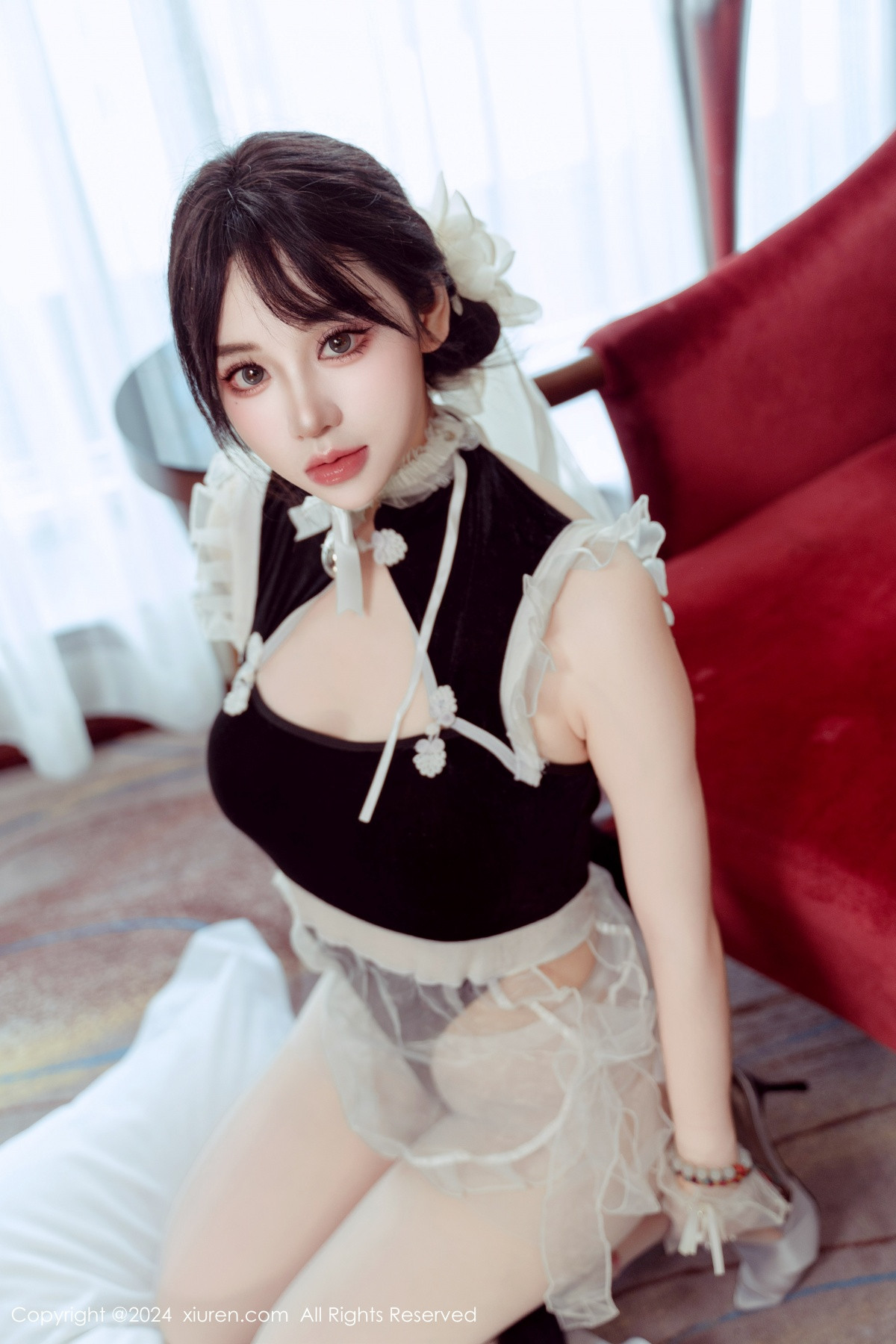 [秀人网] 2024.09.24 No.9197 汐汐爱吃草莓 丝袜美臀  第16张