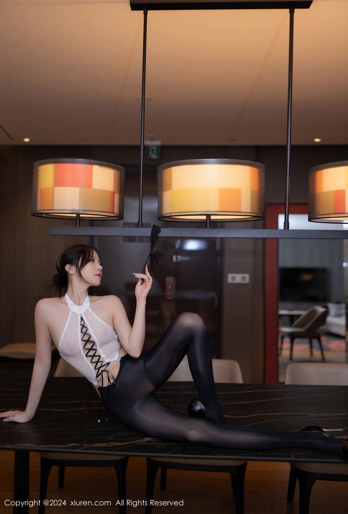 [秀人网] 2024.09.20 No.9189 鱼子酱Fish 黑丝美腿  第62张