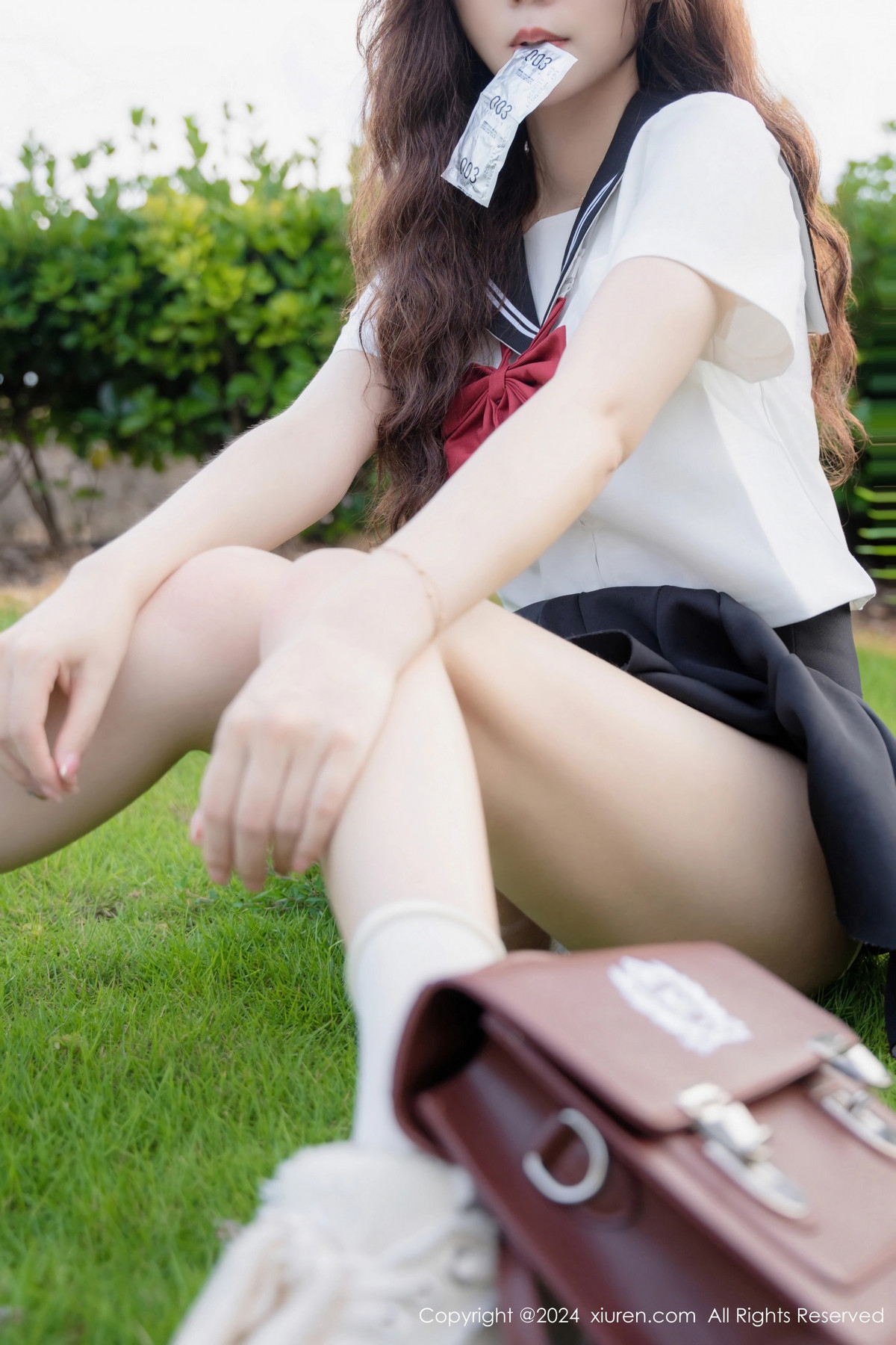 [秀人网] 2024.08.01 No.8948 拍黄瓜girl 制服美腿  第61张
