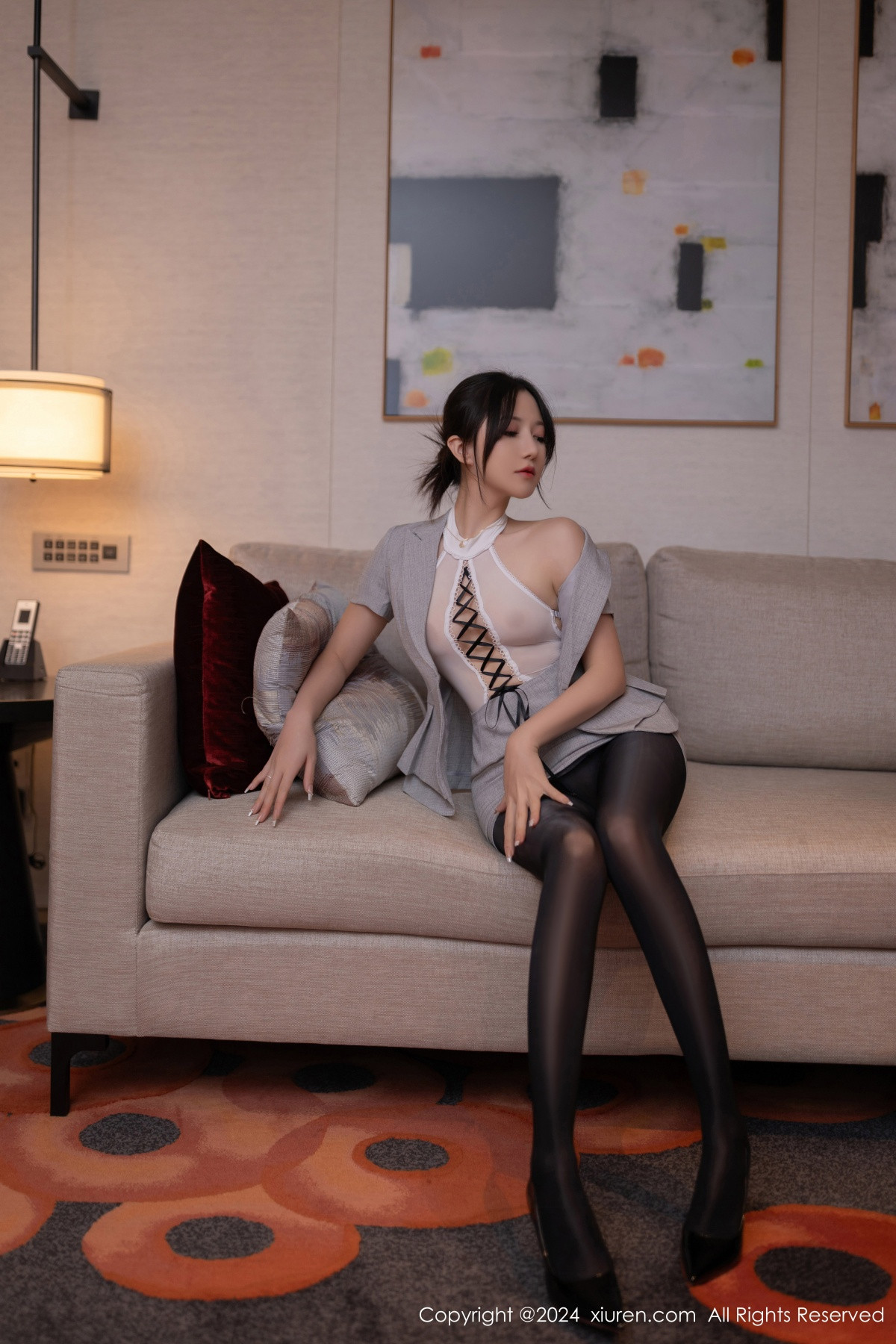[秀人网] 2024.09.20 No.9189 鱼子酱Fish 黑丝美腿  第21张