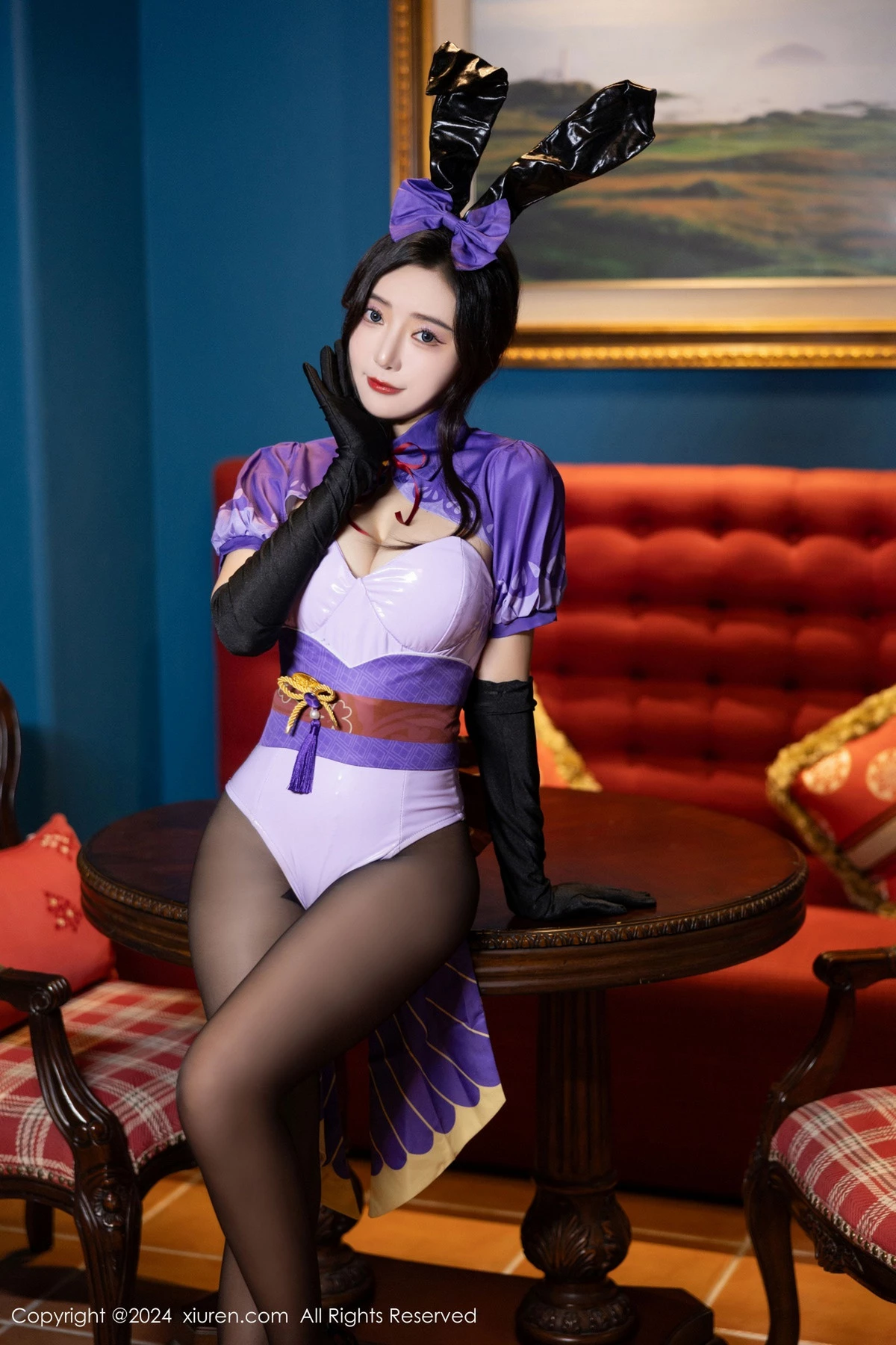 [秀人网] 2024.05.17 No.8562 王馨瑶yanni 黑丝美腿  第4张