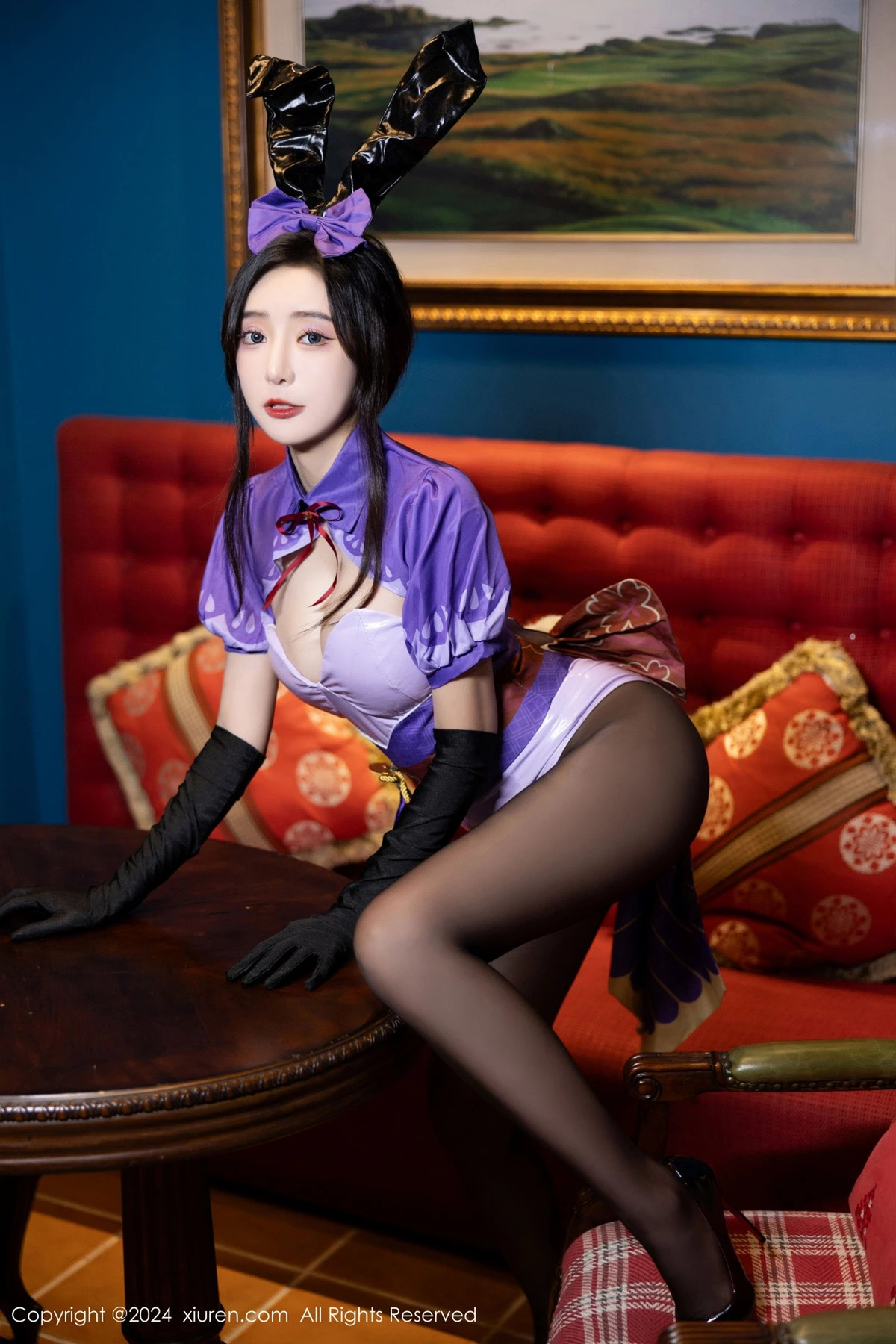 [秀人网] 2024.05.17 No.8562 王馨瑶yanni 黑丝美腿  第14张