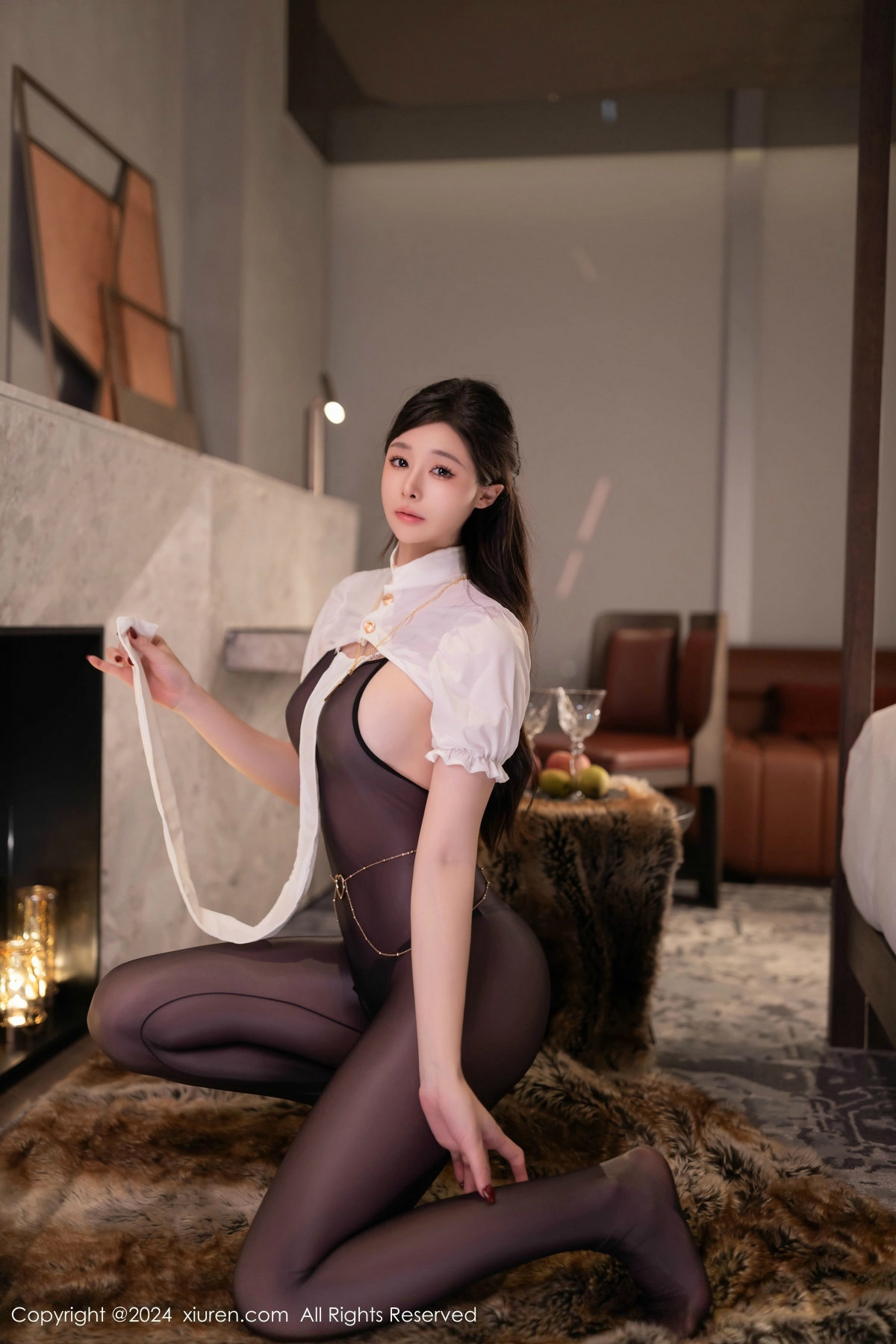 [秀人网] 2024.10.25 No.9350 小逗逗 黑丝美腿  第27张