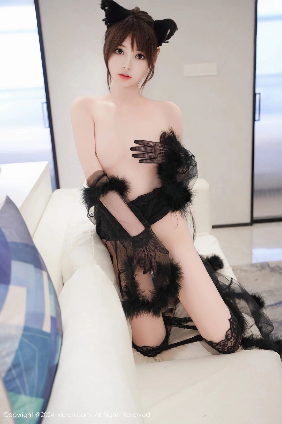 [秀人网] 2024.03.27 No.8297 梦灵儿Mini 黑丝性感  第44张