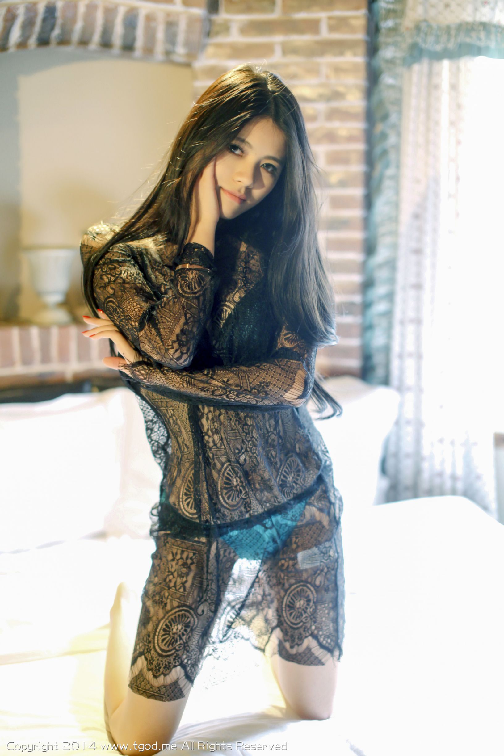 欧阳妮娜娜-惹火蕾丝 性感御姐 [TGOD推女神]高清写真图  第6张