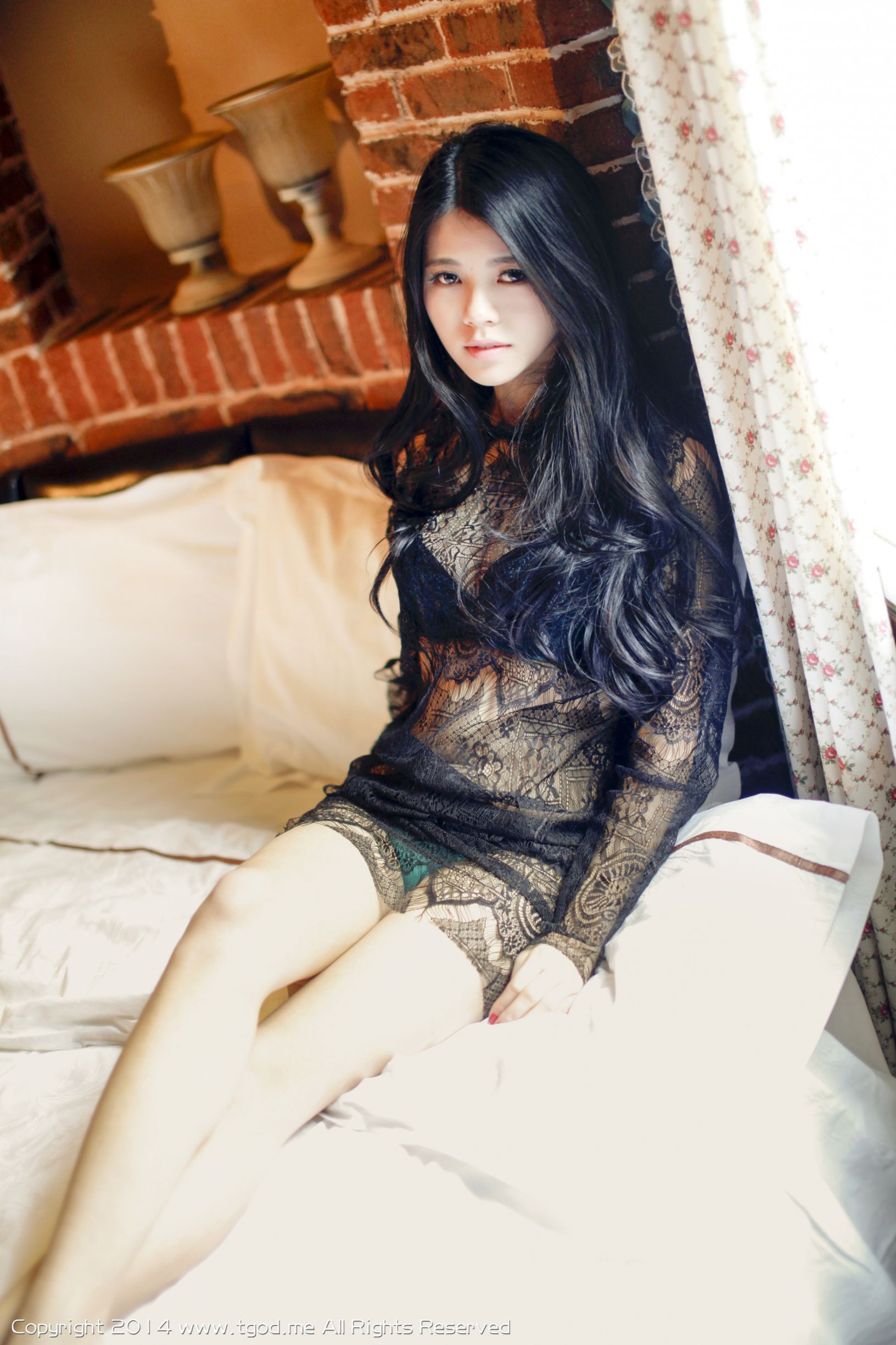 欧阳妮娜娜-惹火蕾丝 性感御姐 [TGOD推女神]高清写真图  第43张