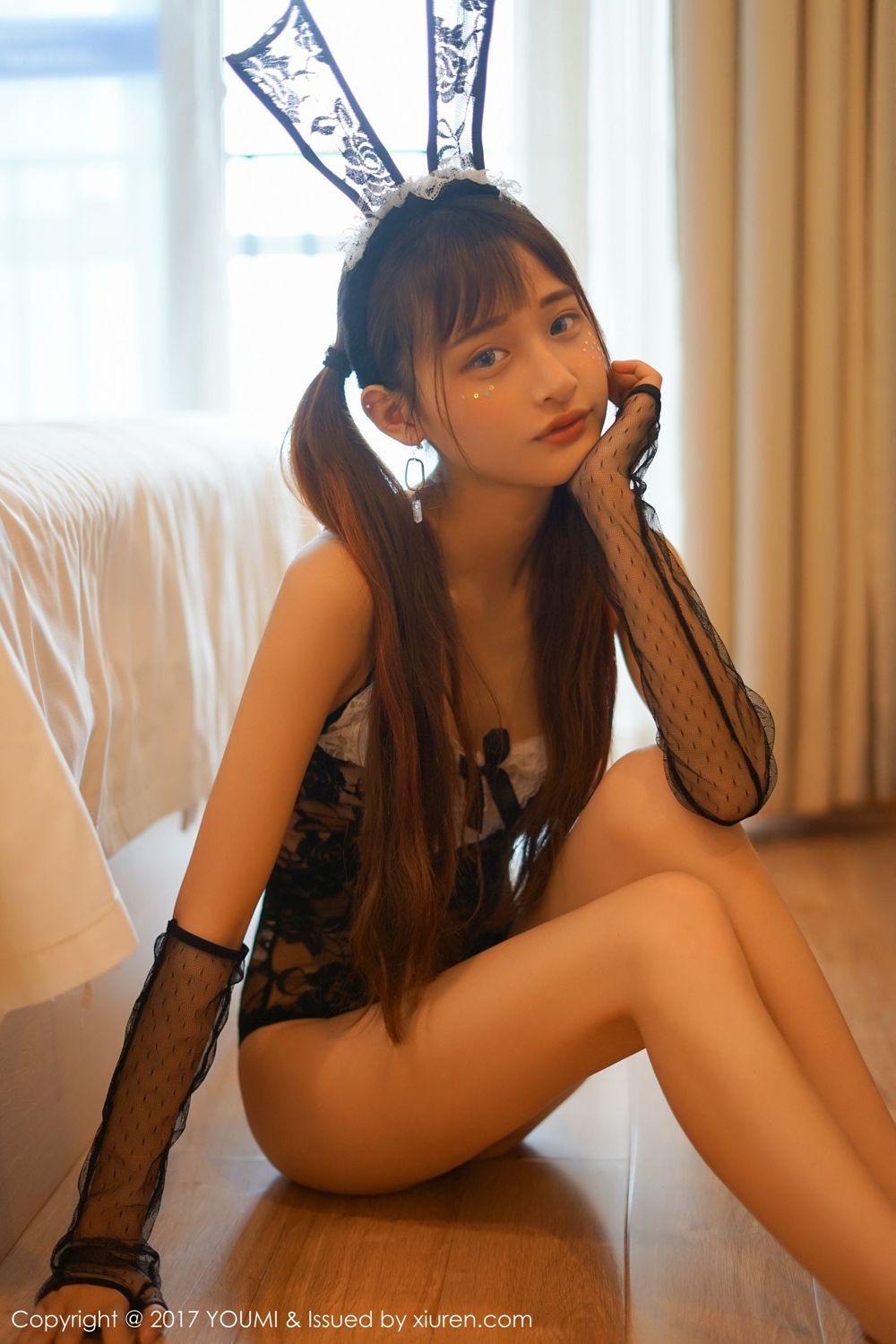 小鸟依人little贝壳 女仆蕾丝兔比基尼  第34张