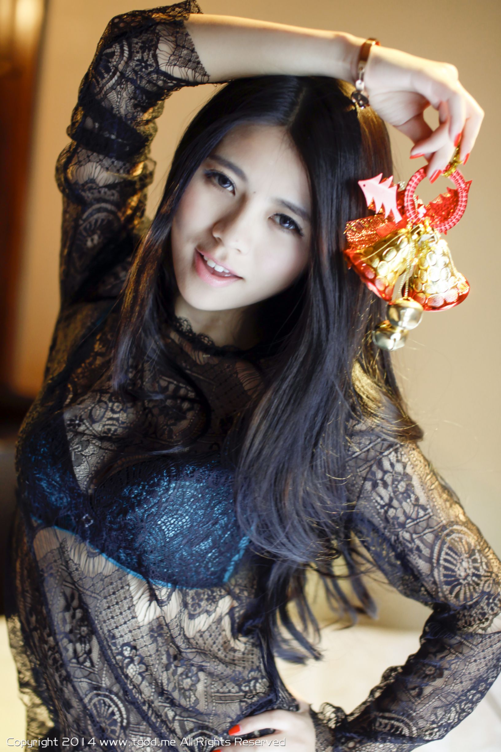 欧阳妮娜娜-惹火蕾丝 性感御姐 [TGOD推女神]高清写真图  第14张