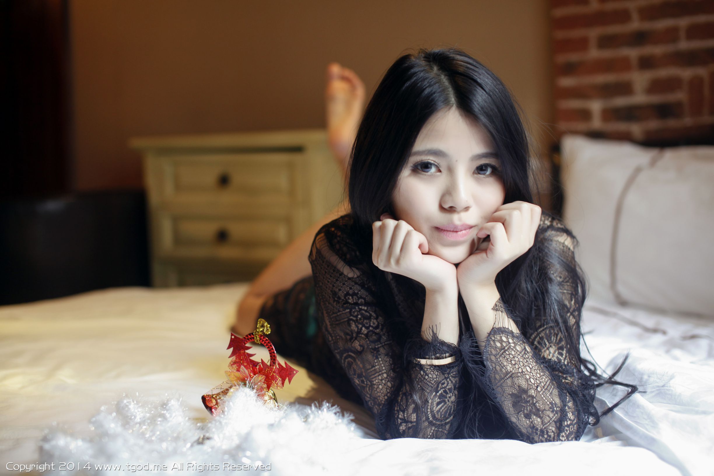 欧阳妮娜娜-惹火蕾丝 性感御姐 [TGOD推女神]高清写真图  第24张