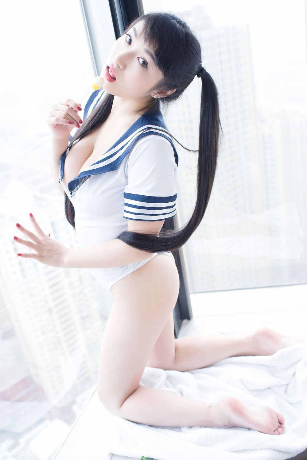 清纯山妹子杨玉奴 学生泳衣黑色蕾丝  第8张