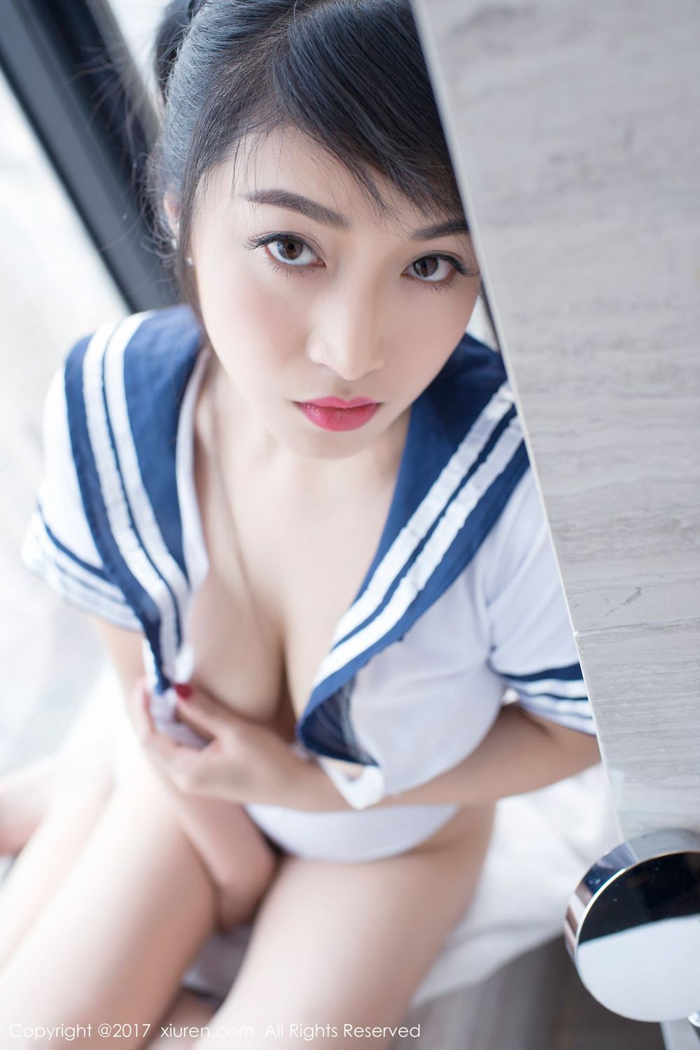 清纯山妹子杨玉奴 学生泳衣黑色蕾丝  第33张