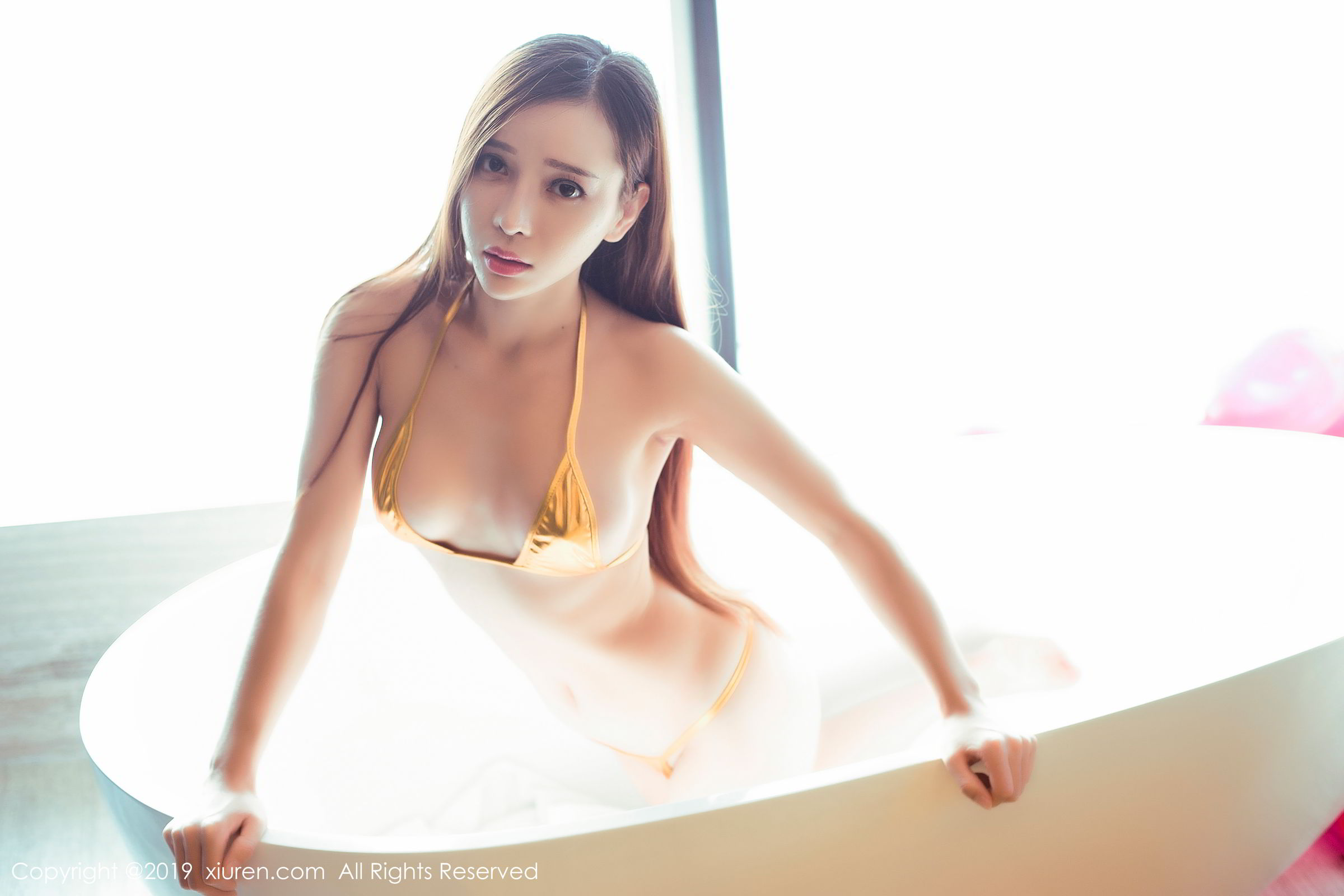 倾城佳人艾小青 粉色蕾丝女仆装  第6张
