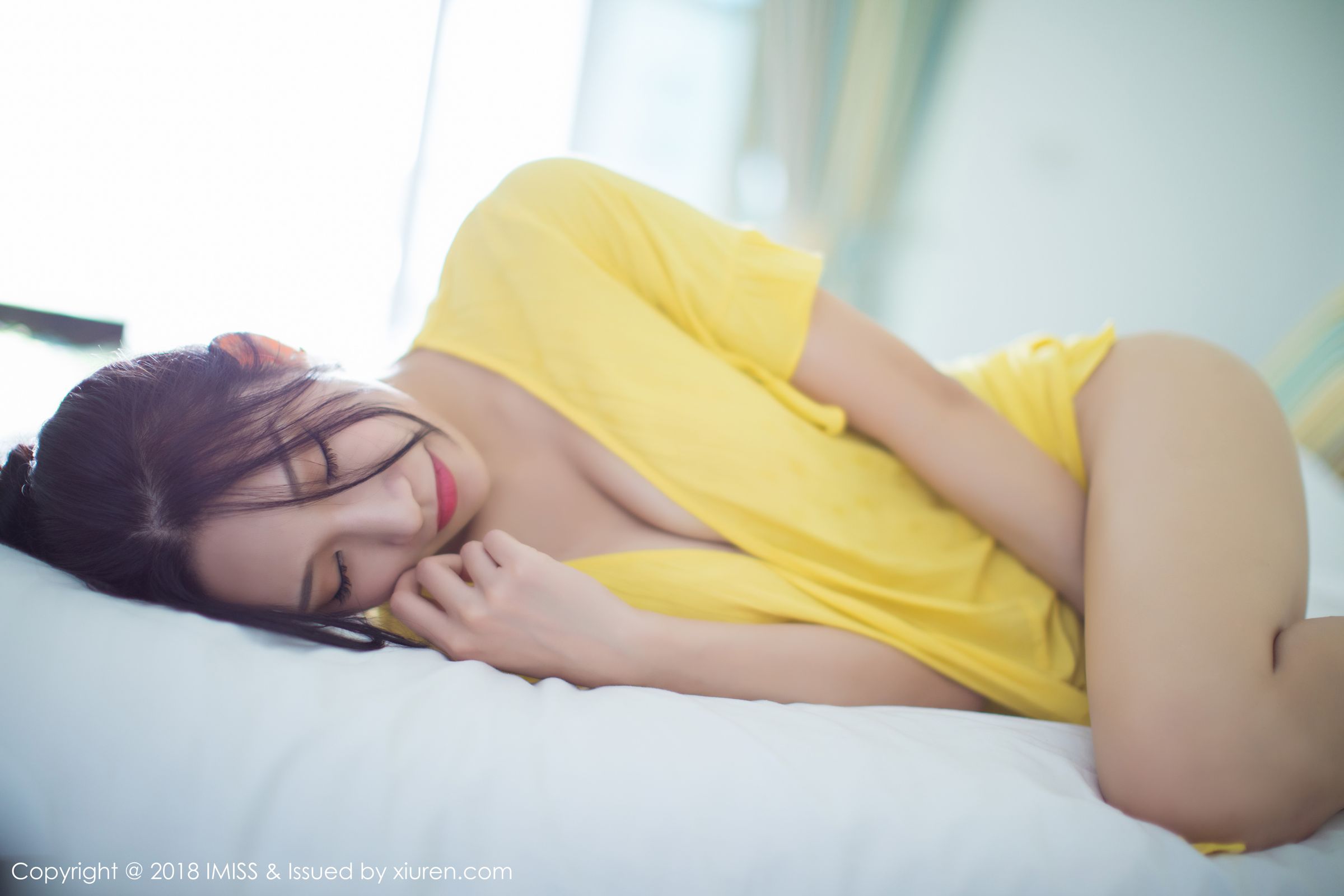 气质模特小狐狸Sica 黄与粉色服饰蕾丝袜  第11张