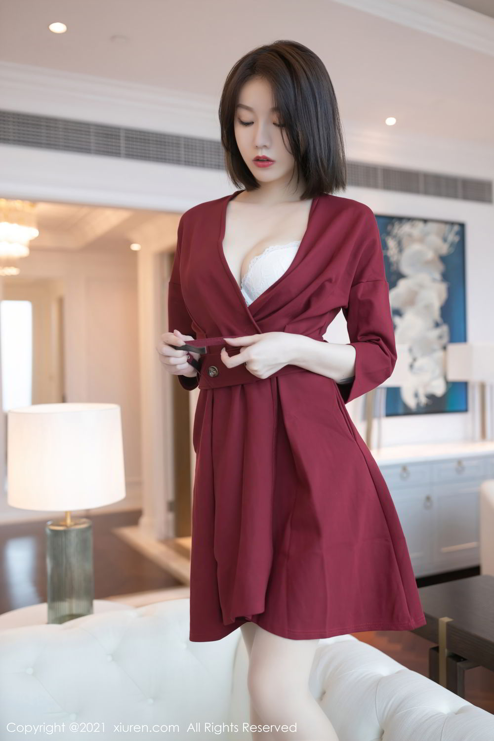 红衣女神安然Maleah 人妻气息浑然天成  第36张