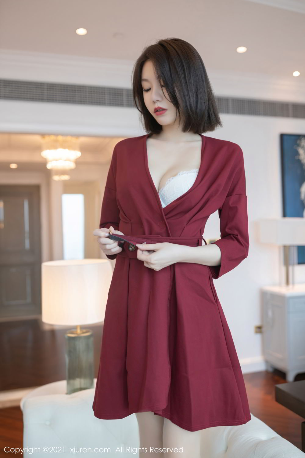 红衣女神安然Maleah 人妻气息浑然天成  第35张