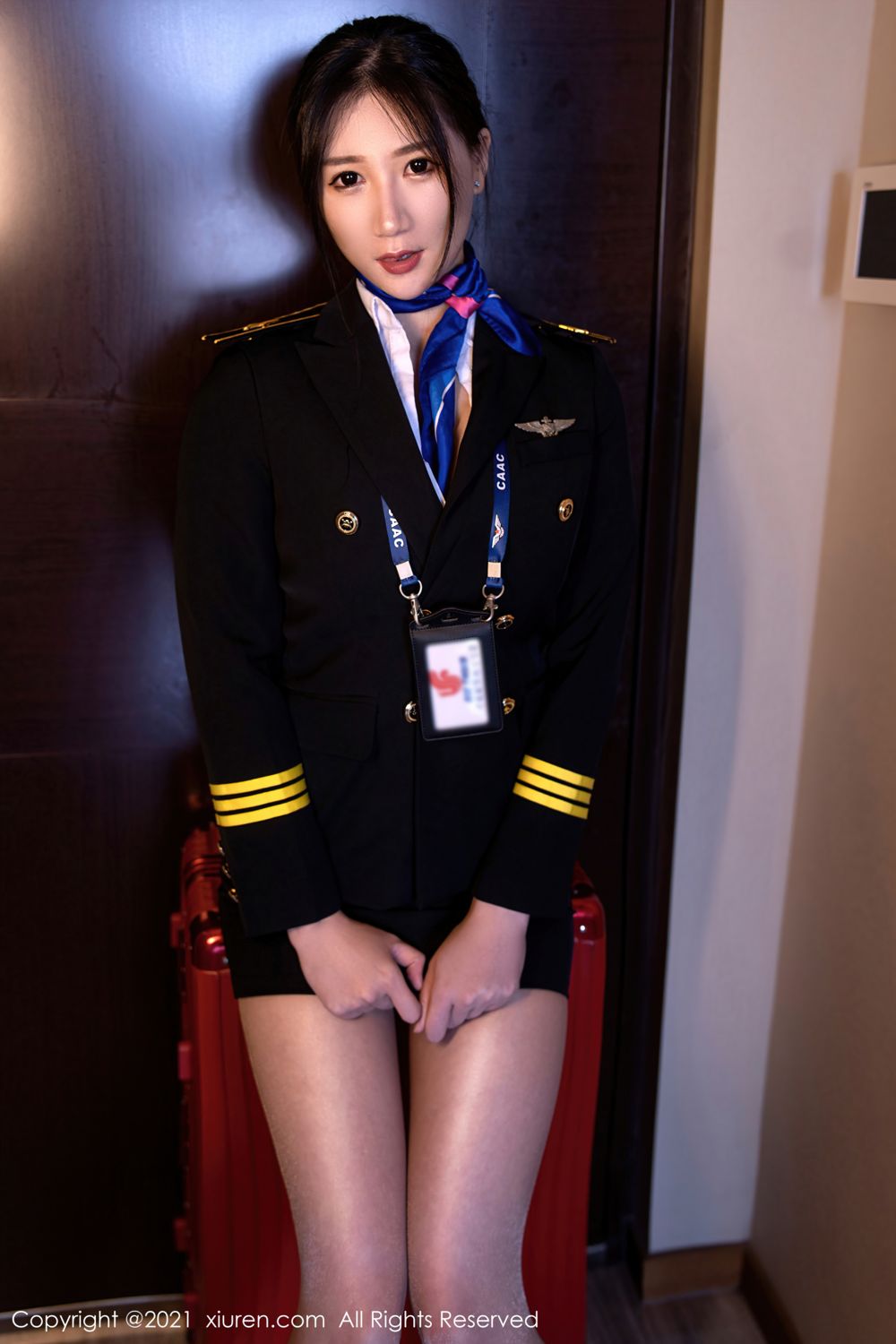 空乘小姐姐顾乔楠 制服机长长发飘逸  第12张