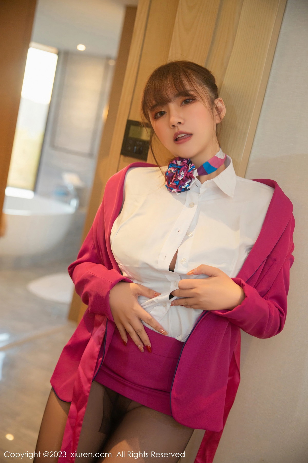 [秀人网] 2023.02.24 No.6318 张思允Nice 黑丝美臀  第10张