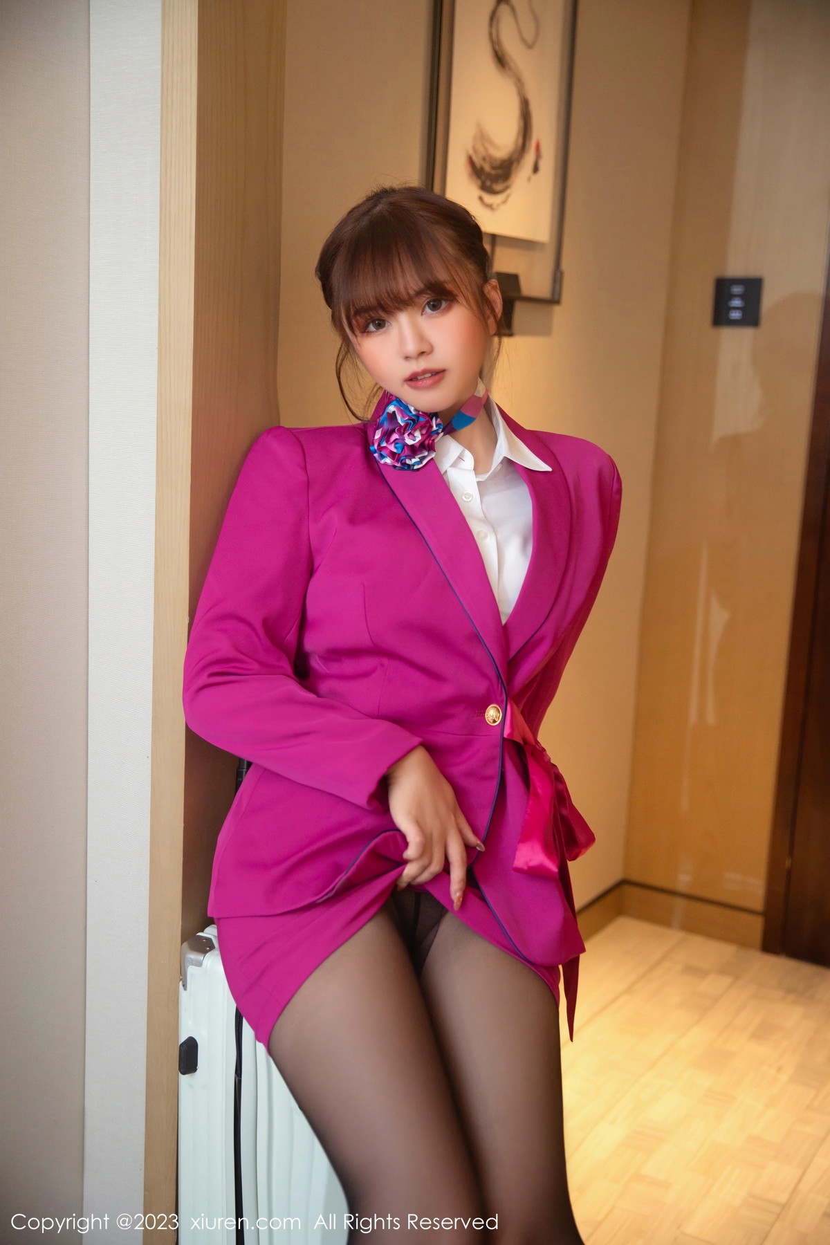 [秀人网] 2023.02.24 No.6318 张思允Nice 黑丝美臀  第3张