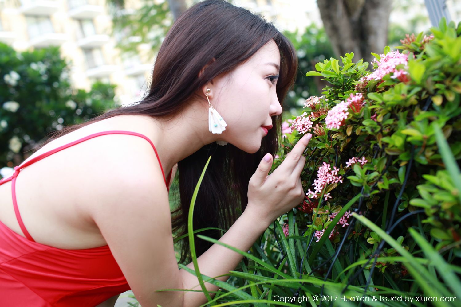 小清新芝芝Booty 雨中的红色连衣裙  第58张