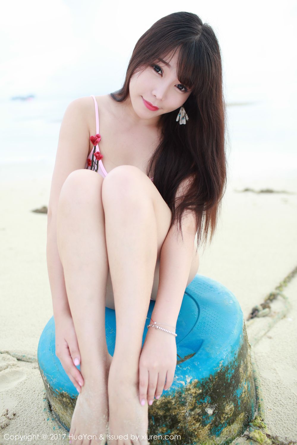 小清新芝芝Booty 雨中的红色连衣裙  第4张