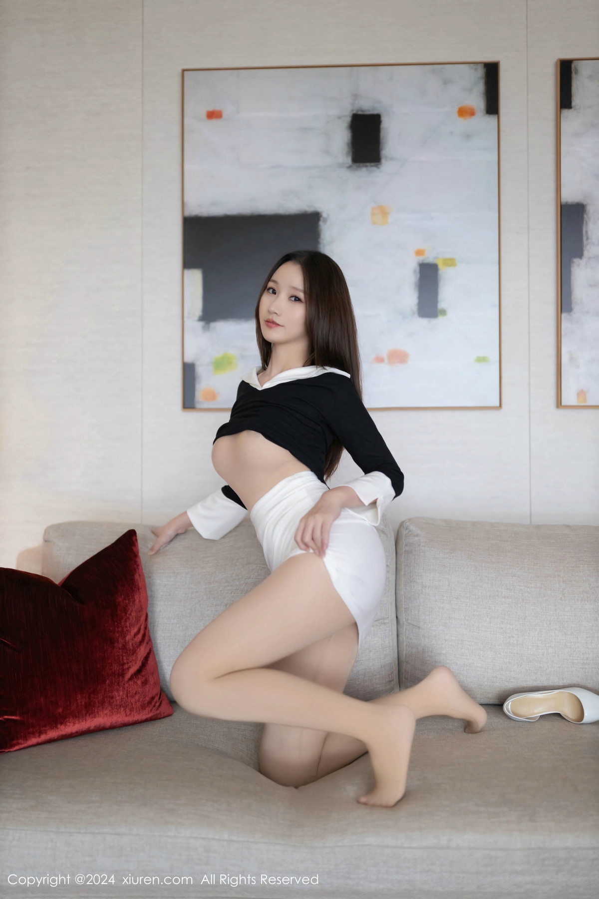 [秀人网] 2024.12.12 No.9587 杏子Yada 连体肉丝  第18张