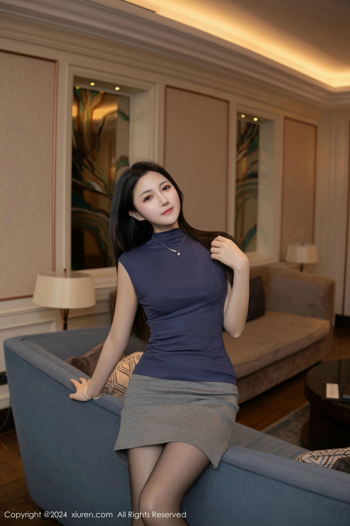 [秀人网] 2024.12.13 No.9600 鱼子酱Fish 黑丝美腿  第7张