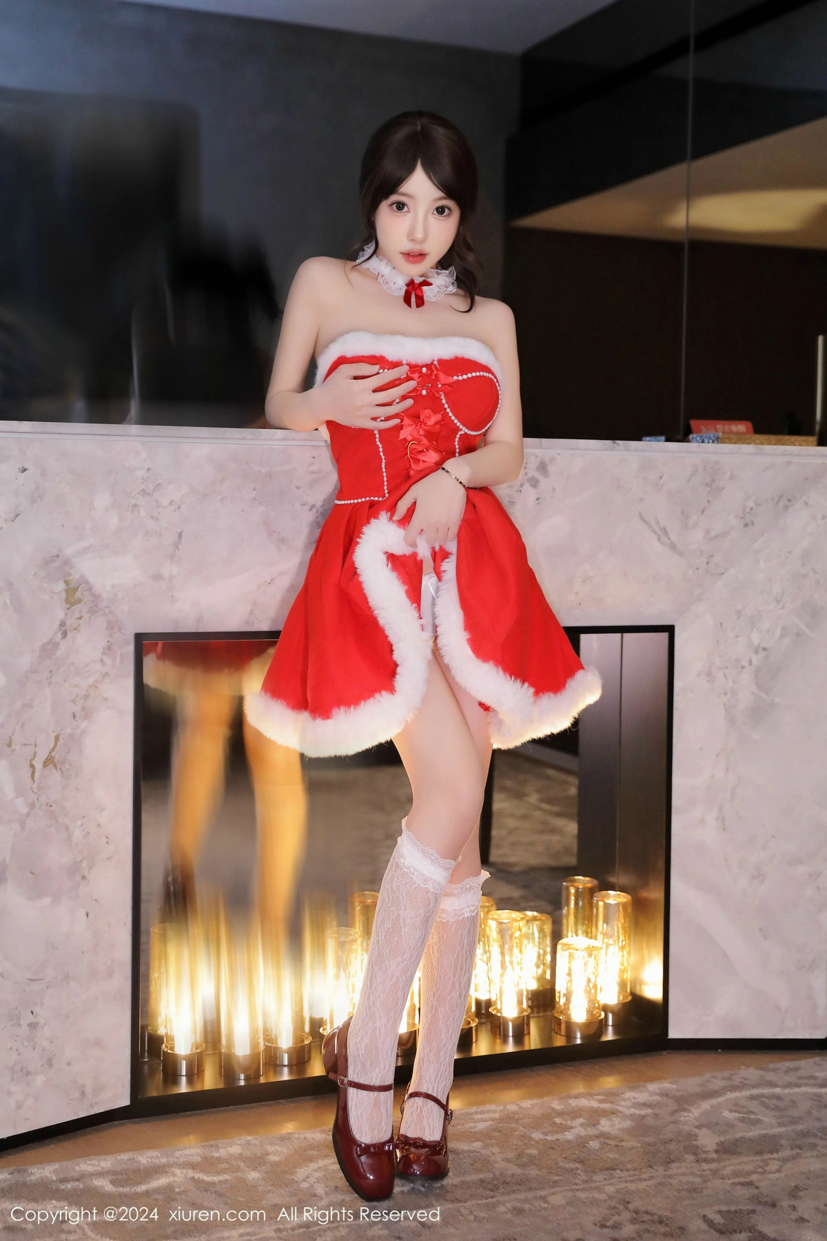 [秀人网] 2024.12.24 No.9650 桃妖天 圣诞主题  第13张